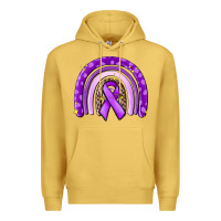 Antique Gold awerenes ribbon  rainbow Premium Hoodie - MaliasSmallBusiness