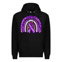 Black awerenes ribbon  rainbow Premium Hoodie - MaliasSmallBusiness