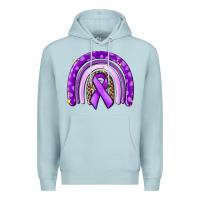 Blue Mist awerenes ribbon  rainbow Premium Hoodie - MaliasSmallBusiness