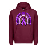 Burgundy awerenes ribbon  rainbow Premium Hoodie - MaliasSmallBusiness