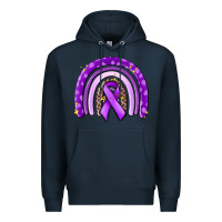 Navy awerenes ribbon  rainbow Premium Hoodie - MaliasSmallBusiness