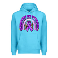 Ocean Blue awerenes ribbon  rainbow Premium Hoodie - MaliasSmallBusiness