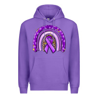 Purple awerenes ribbon  rainbow Premium Hoodie - MaliasSmallBusiness