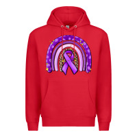 Red awerenes ribbon  rainbow Premium Hoodie - MaliasSmallBusiness