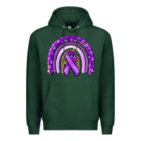 Sports Green awerenes ribbon  rainbow Premium Hoodie - MaliasSmallBusiness