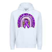 White awerenes ribbon  rainbow Premium Hoodie - MaliasSmallBusiness