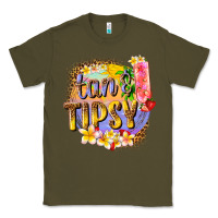 Army Green tan tipsy summer Classic Tee - texasbilliewilder