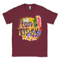 Burgundy tan tipsy summer Classic Tee - texasbilliewilder