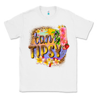 White tan tipsy summer Classic Tee - texasbilliewilder