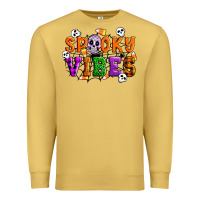 Antique Gold Spooky vibes Premium Sweatshirt - Artiststas
