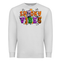 Dove Grey Spooky vibes Premium Sweatshirt - Artiststas