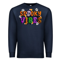 Navy Spooky vibes Premium Sweatshirt - Artiststas