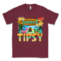 Burgundy tanned and tipsy Classic Tee - texasbilliewilder