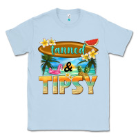Dusty Blue tanned and tipsy Classic Tee - texasbilliewilder