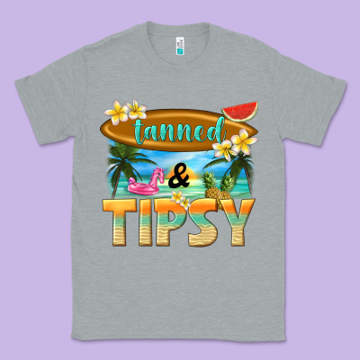 Tanned And Tipsy Classic Tee Designed By Texasbilliewilder