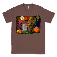 Chestnut headstone and coffin background Classic Tee - BundleAndBundleShop