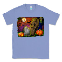 Colony Blue headstone and coffin background Classic Tee - BundleAndBundleShop