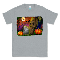 Heather Grey headstone and coffin background Classic Tee - BundleAndBundleShop
