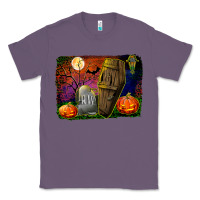 Lavender headstone and coffin background Classic Tee - BundleAndBundleShop