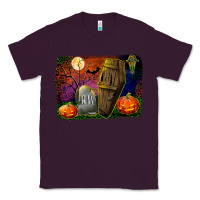 Plum headstone and coffin background Classic Tee - BundleAndBundleShop