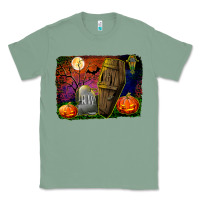 Sage headstone and coffin background Classic Tee - BundleAndBundleShop