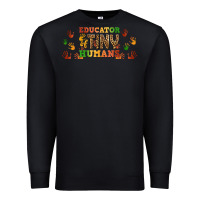Black educator of tiny humans libbey glass Premium Sweatshirt - BundleAndBundleShop