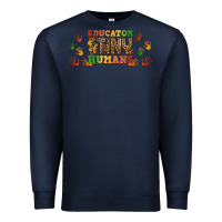 Navy educator of tiny humans libbey glass Premium Sweatshirt - BundleAndBundleShop