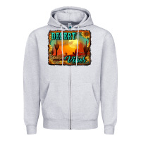 Heather Grey desert vibes background Zipper Hoodie - RanaPortraitStore