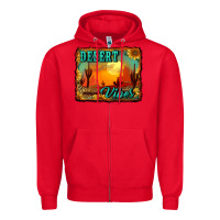 Red desert vibes background Zipper Hoodie - RanaPortraitStore