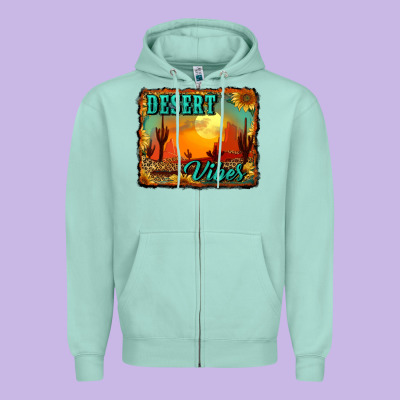 Desert Vibes Background Zipper Hoodie Designed By Ranaportraitstore