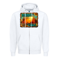 White desert vibes background Zipper Hoodie - RanaPortraitStore