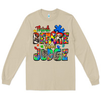 Mushroom think before you judge autism Long Sleeve Tee - Zillion Design Studio
