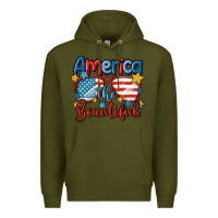 Army Green america the beautiful Premium Hoodie - MaliasSmallBusiness