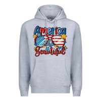 Heather Grey america the beautiful Premium Hoodie - MaliasSmallBusiness