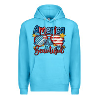 Ocean Blue america the beautiful Premium Hoodie - MaliasSmallBusiness
