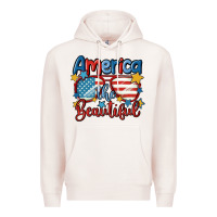 Pale Pink america the beautiful Premium Hoodie - MaliasSmallBusiness