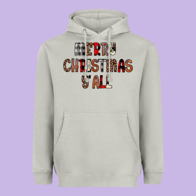 Merry Christmas Y All Heavyweight Hoodie Designed By Jahusdesignshop