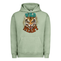 Pigment Oil Green wild heart tiger college western Urban Hoodie - NancyCooperArtShop