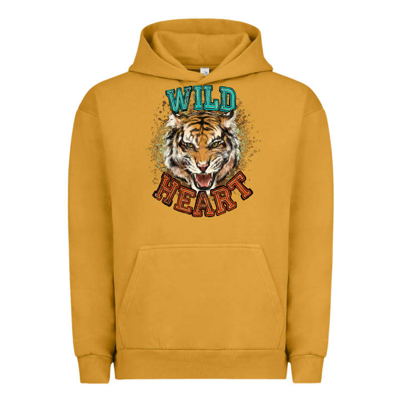 Wild Heart Tiger College Western Urban Hoodie by NancyCooperArtShop | Teevron