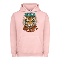 Pigment Salmon wild heart tiger college western Urban Hoodie - NancyCooperArtShop