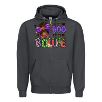 Smoke I Put The Boo In The Boujie Messy Bun Zipper Hoodie - texasbilliewilder