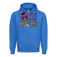 True Royal I Put The Boo In The Boujie Messy Bun Zipper Hoodie - texasbilliewilder