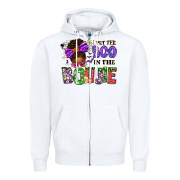 I Put The Boo In The Boujie Messy Bun Zipper Hoodie | Teevron