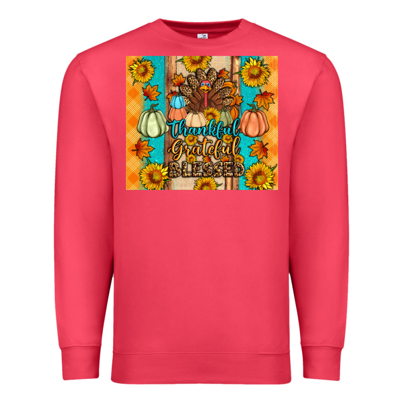 Thankful Grateful Blessed Premium Sweatshirt by Artiststas | Teevron