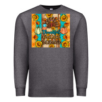 Charcoal Heather Thankful grateful blessed Premium Sweatshirt - Artiststas