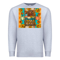 Heather Grey Thankful grateful blessed Premium Sweatshirt - Artiststas