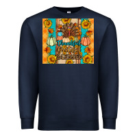 Navy Thankful grateful blessed Premium Sweatshirt - Artiststas