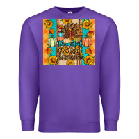 Purple Thankful grateful blessed Premium Sweatshirt - Artiststas