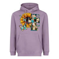 Lavender cross with sunflower Heavyweight Hoodie - JahusDesignShop