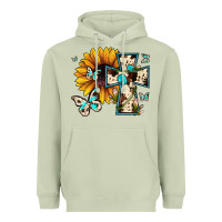 Matcha cross with sunflower Heavyweight Hoodie - JahusDesignShop